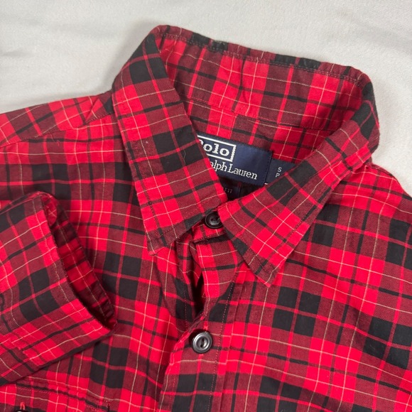 Polo Ralph Lauren Other - Polo Ralph Lauren Classic Fit Red Black Plaid Flannel Button Down Shirt Mens S